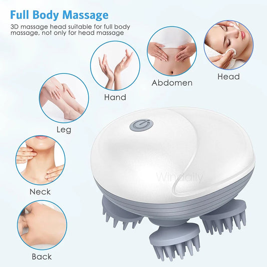 Electric Scalp Massager for Deep Head & Neck Relaxation