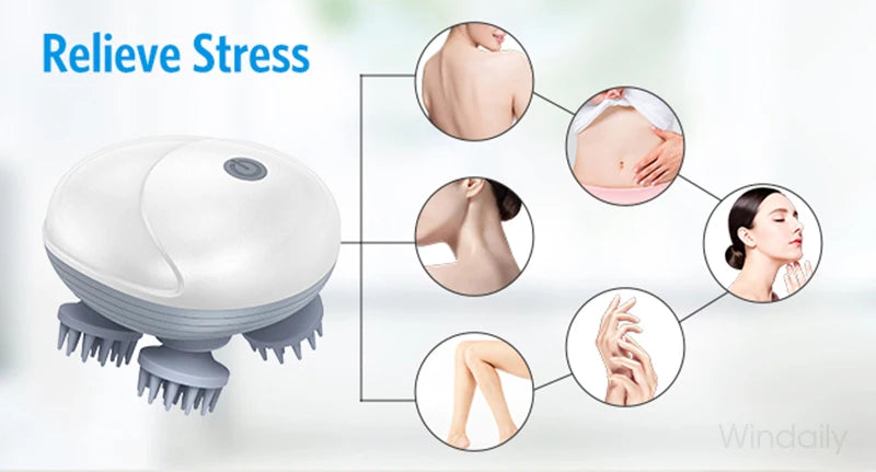 Electric Scalp Massager for Deep Head & Neck Relaxation