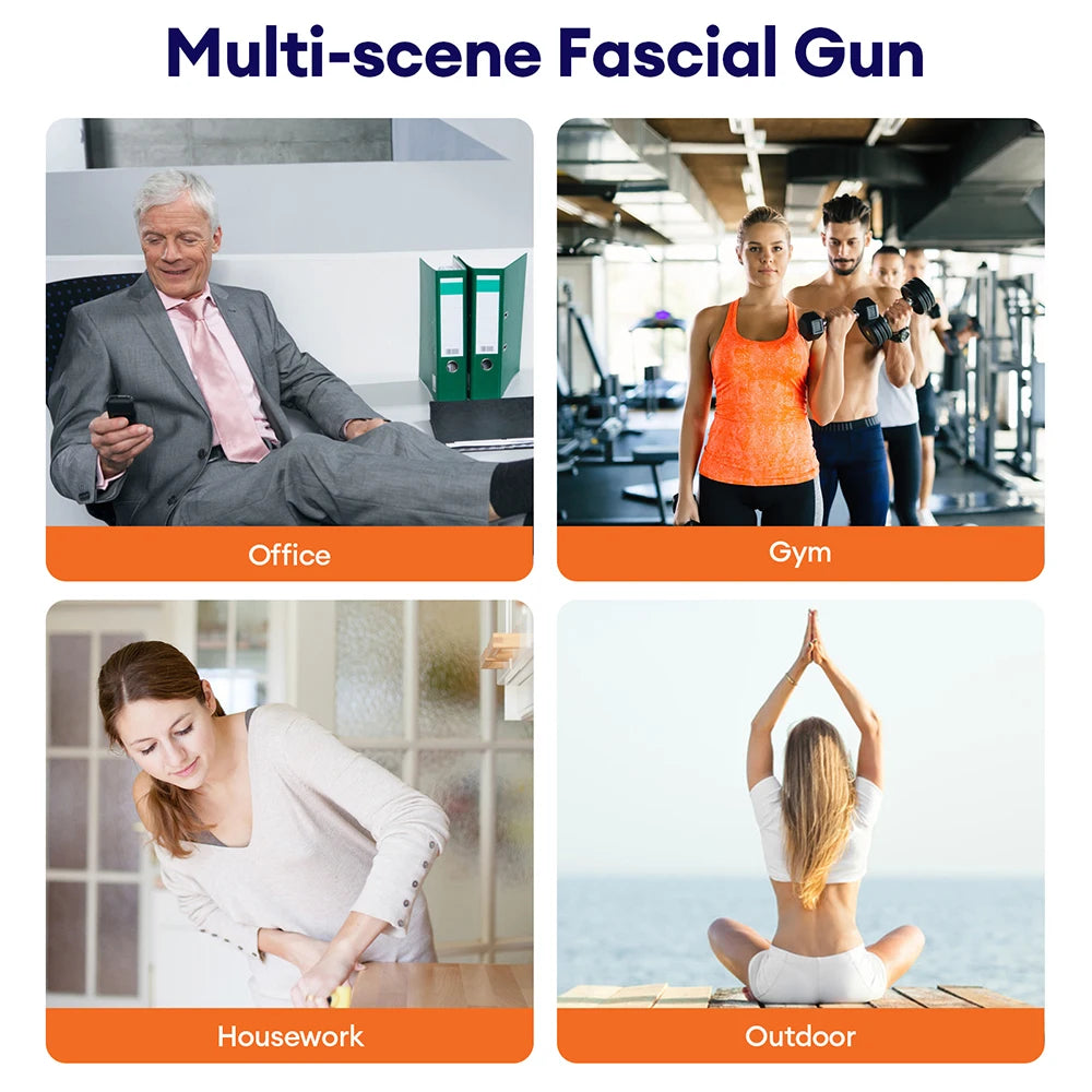 16-Head Massage Gun for Deep Tissue Muscle Recovery