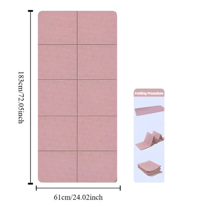 Foldable Yoga Mat – Non-Slip TPE Travel Exercise Mat