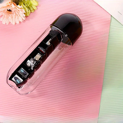 2-in-1 Water Bottle with 7-Day Pill Organizer – 600ml