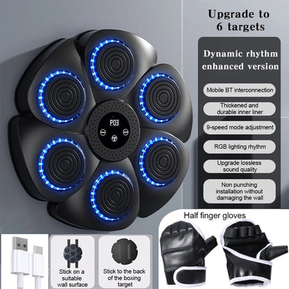 Smart Music Boxing Machine for Home Reaction Training