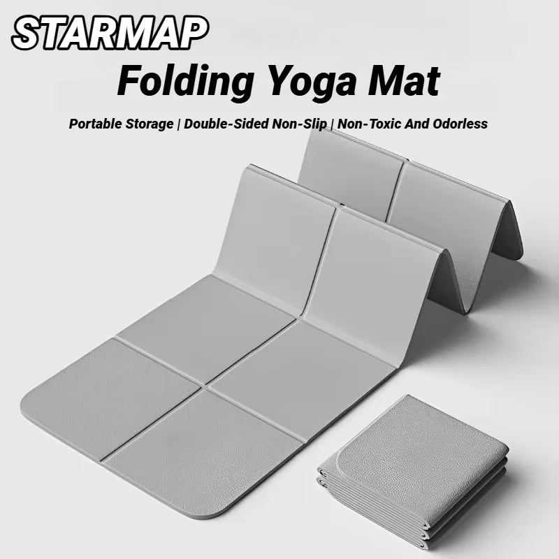 Foldable Yoga Mat – Non-Slip TPE Travel Exercise Mat