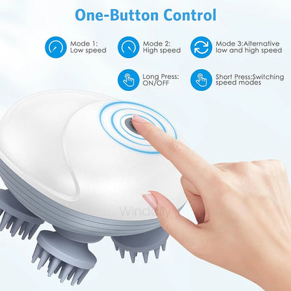Electric Scalp Massager for Deep Head & Neck Relaxation