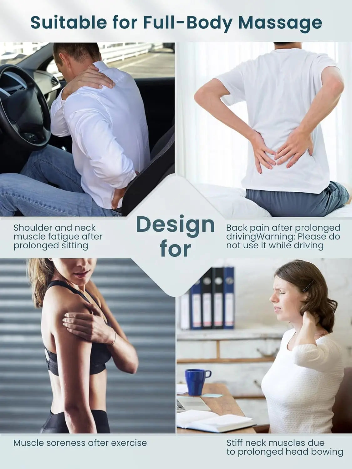 Shiatsu Neck and Shoulder Massager with Heat Therapy