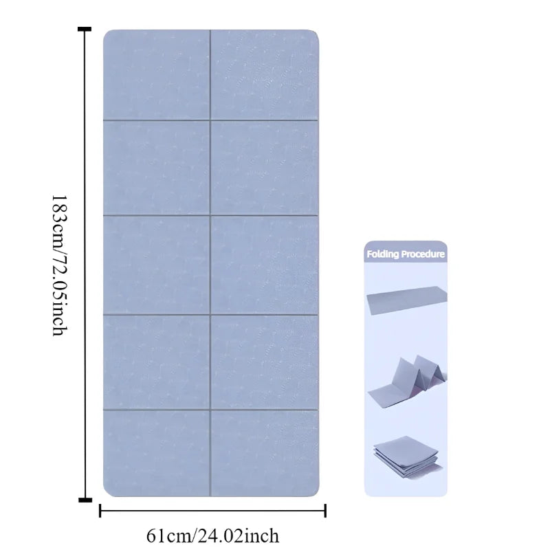 Foldable Yoga Mat – Non-Slip TPE Travel Exercise Mat