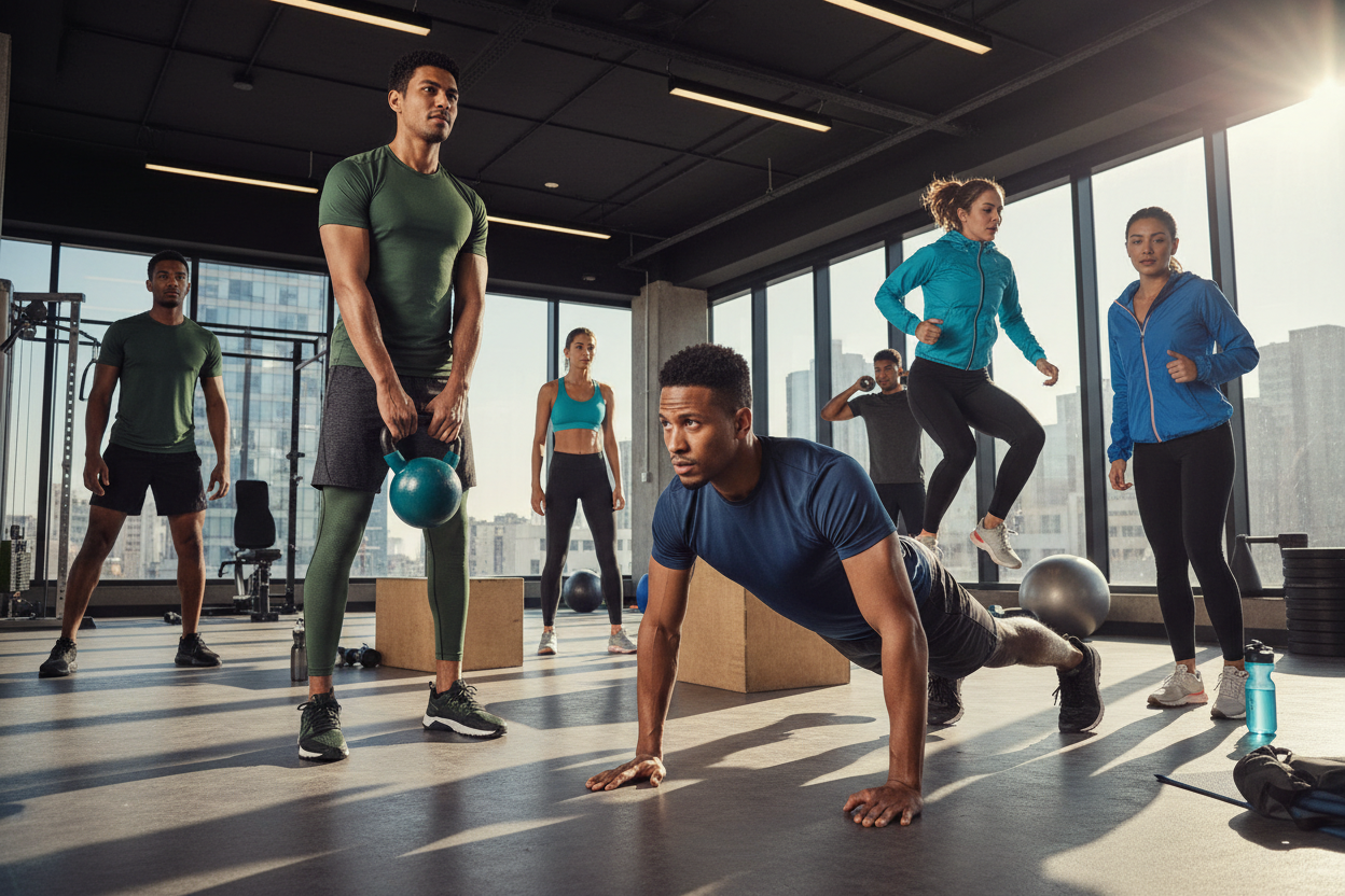 Sportswear lifestyle action shot